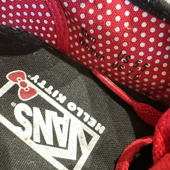 VANS Authentic Womens Hello Kitty Bike Black Red Sneakers Size 7 - Picture 10 of 11